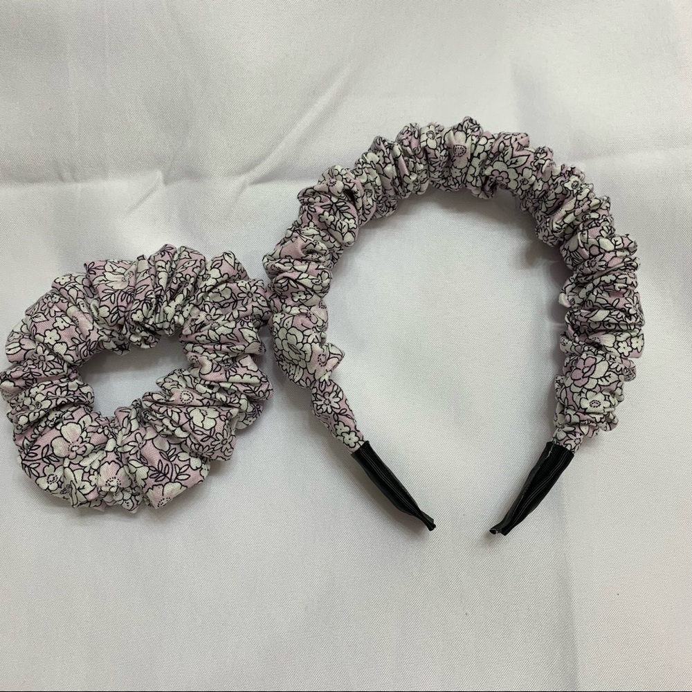 Handmade Scrunchies and headband Set